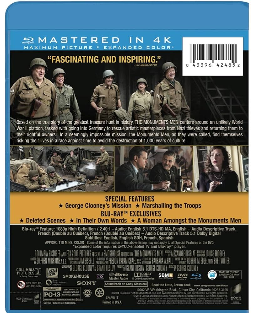 Amazon.co.jp | MONUMENTS MEN DVD・ブルーレイ